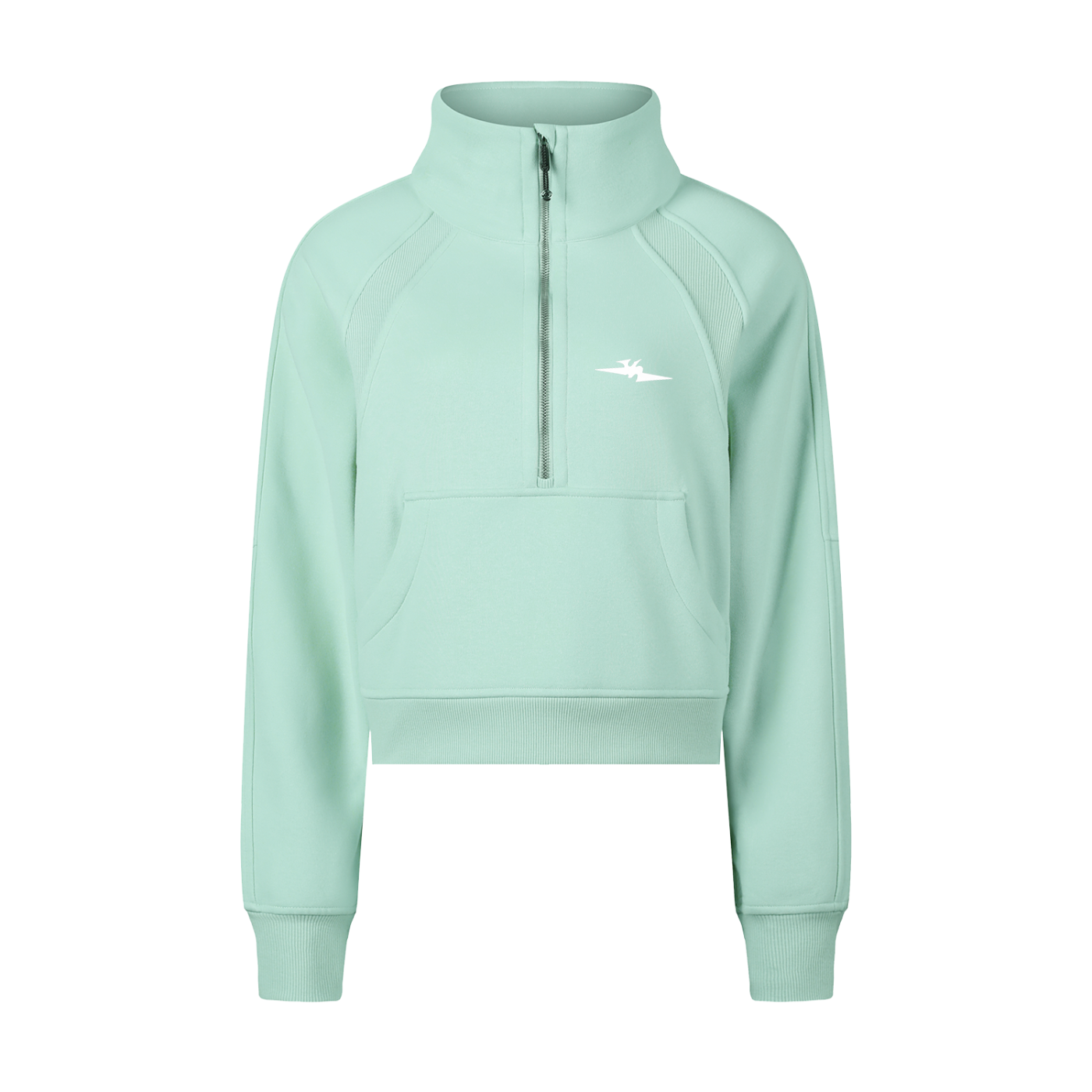 Cropped Half-Zip Sweatshirt