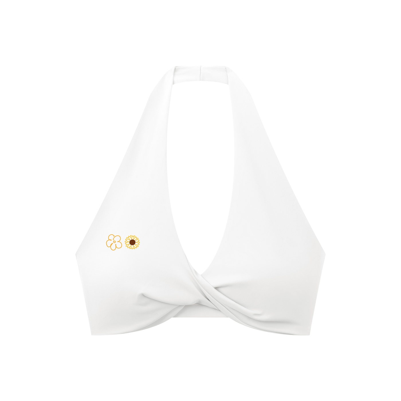 Women's Pleated Halter Sports Bra