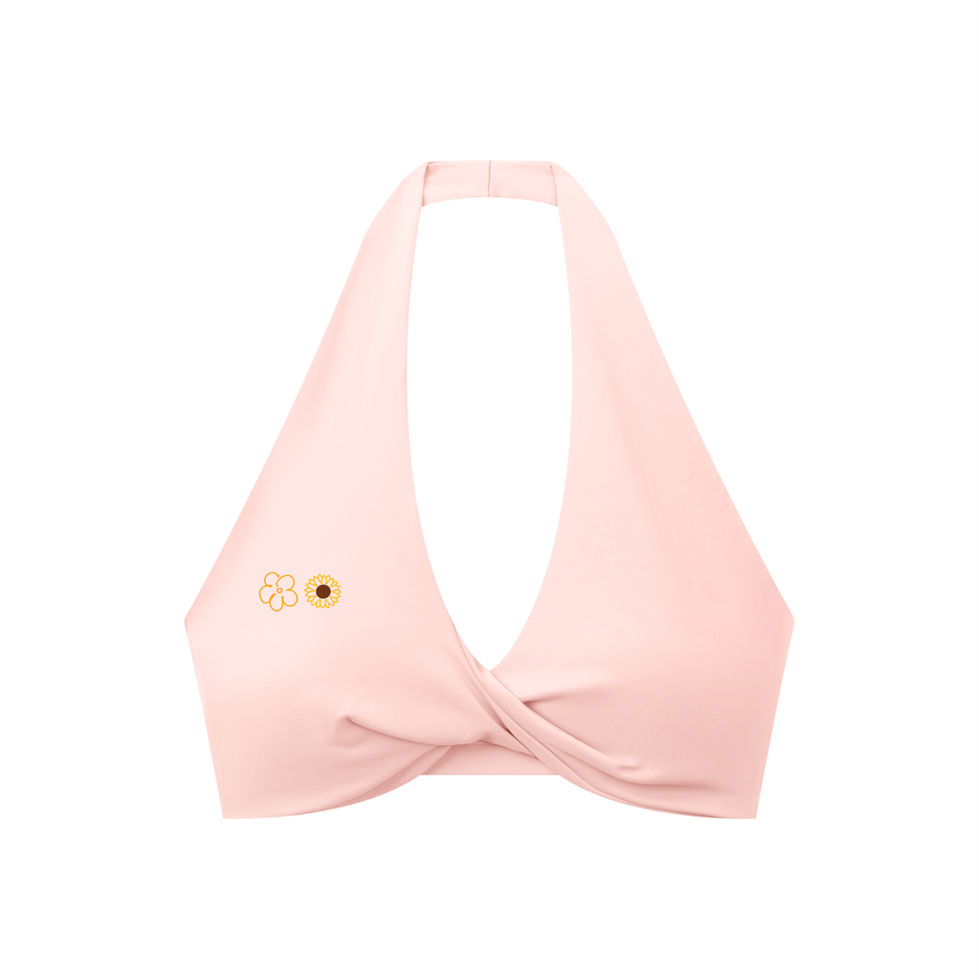 Women's Pleated Halter Sports Bra