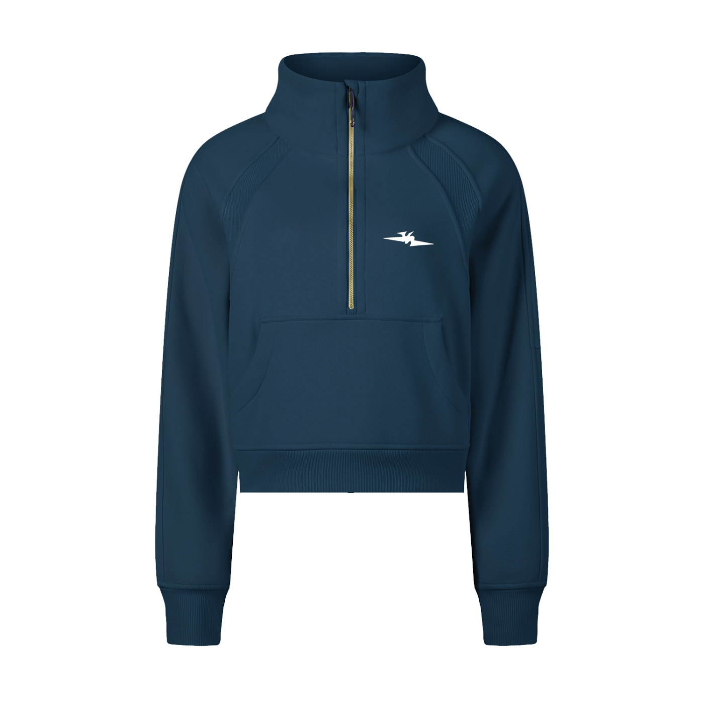 Cropped Half-Zip Sweatshirt